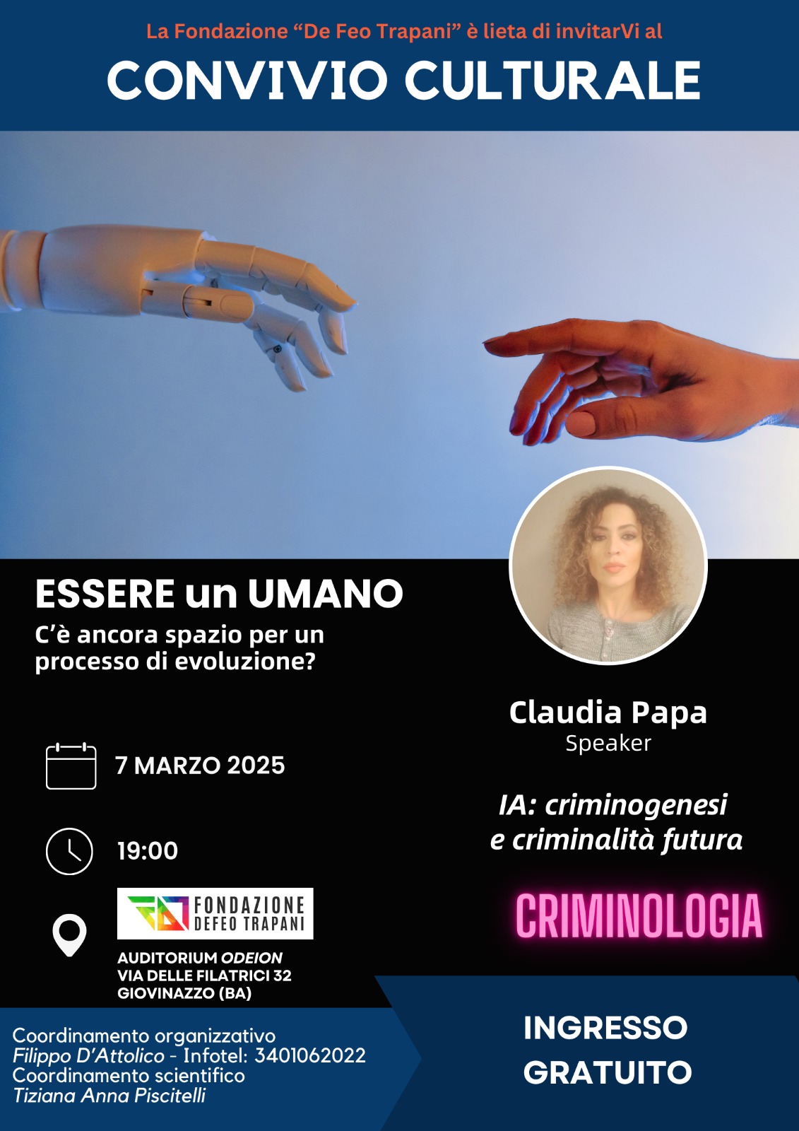 essere-un-umano-con-claudia-papa-locandina essere-un-umano-con-claudia-papa-locandina